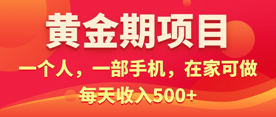 (11527期)黄金期项目,电商搞钱!一个人,一部手机,在家可做,每天收入500+-金鼎聊项目