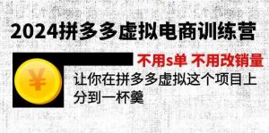 2024拼多多虚拟电商训练营 不用s单 不用改销量 在拼多多虚拟上分到一杯羹-金鼎聊项目
