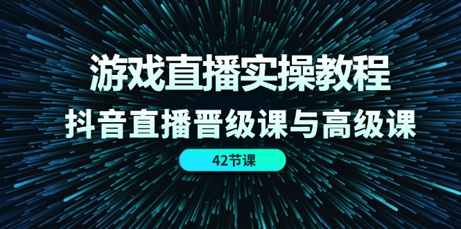 游戏直播实操教程,抖音直播晋级课与高级课(42节)-金鼎聊项目