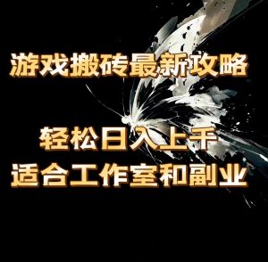 （11662期）游戏搬砖最新攻略，轻松日入上千，适合工作室和副业。-金鼎聊项目