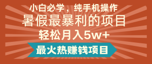 2024暑假最赚钱的项目，小红书咸鱼暴力引流简单无脑操作，每单利润最少500+-金鼎聊项目