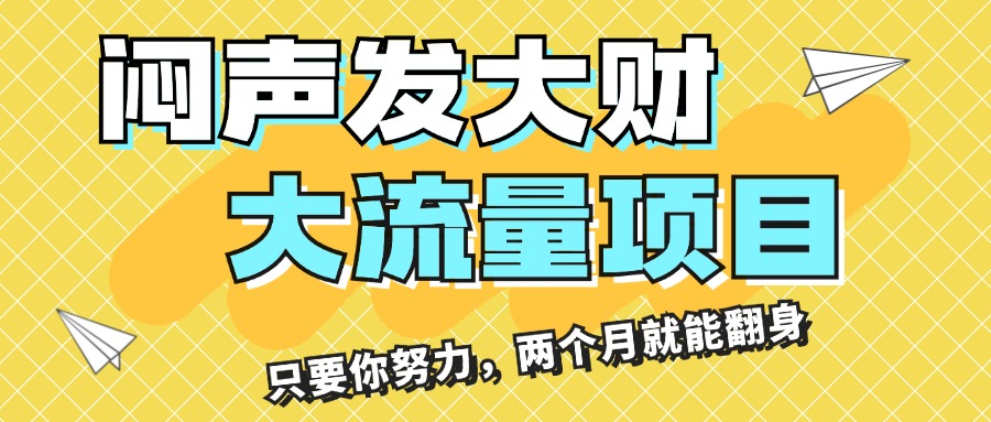 （11688期）闷声发大财，大流量项目，月收益过3万，只要你努力，两个月就能翻身-金鼎聊项目