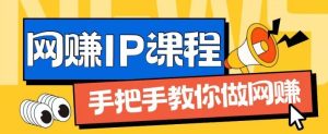 ip合伙人打造1.0，从0到1教你做网创，实现月入过万【揭秘】-金鼎聊项目