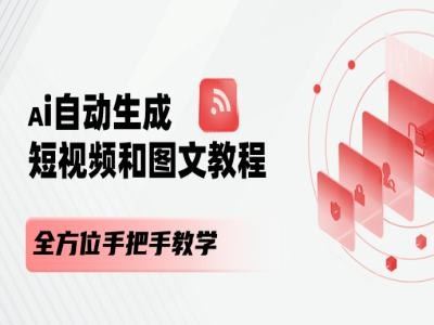 AI自动生成短视频和图文课程，全方位手把手教学-金鼎聊项目
