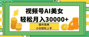 （11812期）视频号AI美女，轻松月入30000+,操作简单小白也能轻松上手-金鼎聊项目