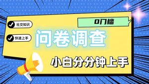 （11815期）问卷5.0，每天花点时间，日入100＋多做多得，操作简单适合大众-金鼎聊项目