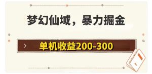 （11896期）梦幻仙域暴力掘金 单机200-300没有硬性要求-金鼎聊项目