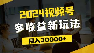 （11905期）2024视频号多收益新玩法，每天5分钟，月入3w+，新手小白都能简单上手-金鼎聊项目