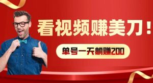 看视频赚美刀：每小时40+，多号矩阵可放大收益【揭秘】-金鼎聊项目