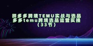 拼多多跨境TEMU实战与选品,多多temu跨境选品运营实操(33节)-金鼎聊项目