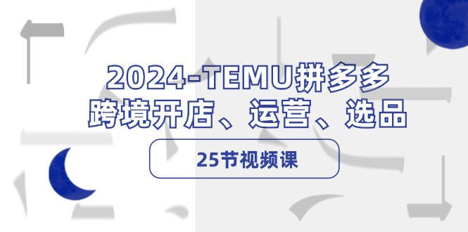 （12106期）2024-TEMU拼多多·跨境开店、运营、选品（25节视频课）-金鼎聊项目