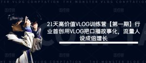 21天高价值VLOG训练营【第一期】行业首创用VLOG把口播故事化，流量人设成倍增长-金鼎聊项目
