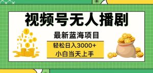 （12128期）视频号无人播剧，轻松日入3000+，最新蓝海项目，拉爆流量收益，多种变…-金鼎聊项目