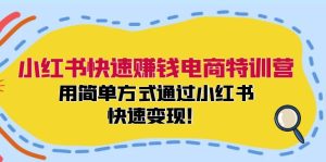 小红书快速赚钱电商特训营：用简单方式通过小红书快速变现！（55节）-金鼎聊项目