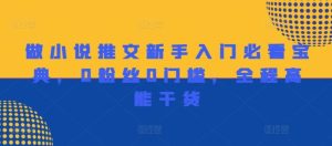 做小说推文新手入门必看宝典,0粉丝0门槛,全程高能干货-金鼎聊项目