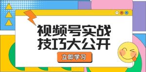 视频号实战技巧大公开:选题拍摄、运营推广、直播带货一站式学习-金鼎聊项目