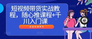 短视频带货实战教程，随心推课程+千川入门课-金鼎聊项目