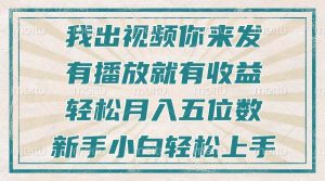 （13667期）不剪辑不直播不露脸，有播放就有收益，轻松月入五位数，新手小白轻松上手-金鼎聊项目