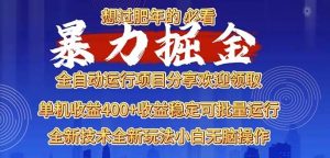 （13675期）2025暴力掘金项目，想过肥年必看！-金鼎聊项目
