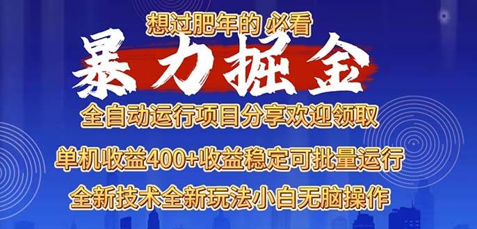 （13675期）2025暴力掘金项目，想过肥年必看！-金鼎聊项目