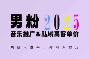2025年，接着续写“男粉+私域”的辉煌，大展全新玩法的风采，日入1k+轻轻松松-金鼎聊项目