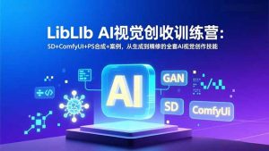 LibLIb AI视觉创收训练营：SD+ComfyUI+PS合成+案例，从生成到精修的全套AI视觉创作技能-金鼎聊项目