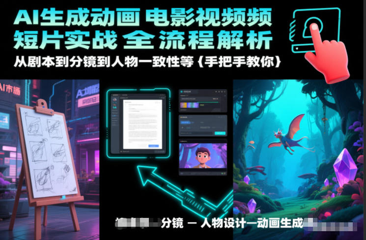 AI生成动画电影视频短片实战全流程解析，从剧本到分镜到人物一致性等手把手教你-金鼎聊项目