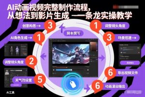 AI动画视频完整制作流程,从想法到影片生成一条龙实操教学-金鼎聊项目