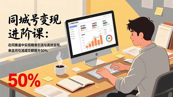 同城号变现进阶课：在同城赛道中实现精准引流与高效变现，单店月引流成交额提升50%-金鼎聊项目