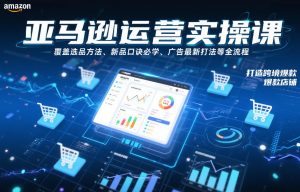 亚马逊运营实操课，覆盖选品方法、新品口诀必学、广告最新打法等全流程，打造跨境爆款店铺-金鼎聊项目