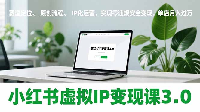 小红书虚拟IP变现课3.0，赛道定位、原创流程、IP化运营，实现零违规安全变现，单店月入过万-金鼎聊项目