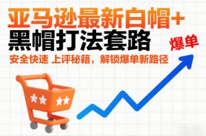亚马逊最新白帽+黑帽打法套路，安全快速上评秘籍，解锁爆单新路径-金鼎聊项目