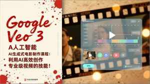 Google Veo 3人工智能AI生成式电影制作课程:利用AI高效创作专业级视频的技能!-金鼎聊项目