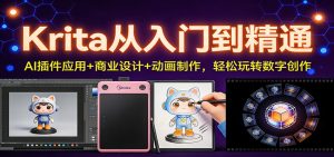 Krita从入门到精通:AI插件应用+商业设计+动画制作,轻松玩转数字创作-金鼎聊项目