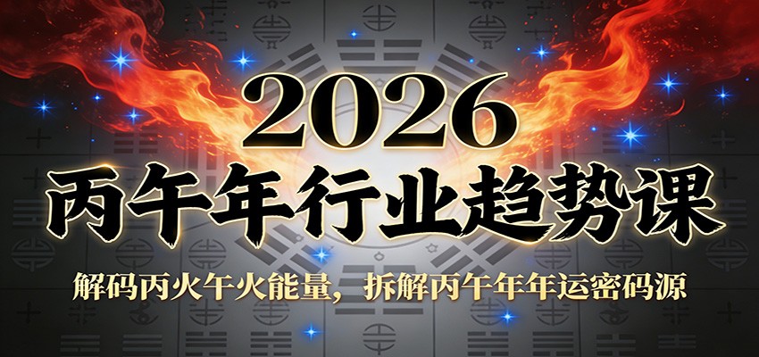 公众号付费文章：2026丙午年行业趋势课：解码丙火午火能量，拆解丙午年年运密码源-金鼎聊项目
