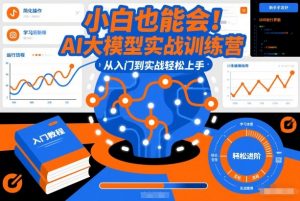 小白也能会！AI大模型实战训练营，从入门到实战轻松上手-金鼎聊项目