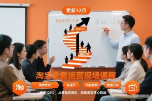 淘宝全套运营现场课程(更新26年1月),从基础到高阶,拆解淘宝核心玩法-金鼎聊项目
