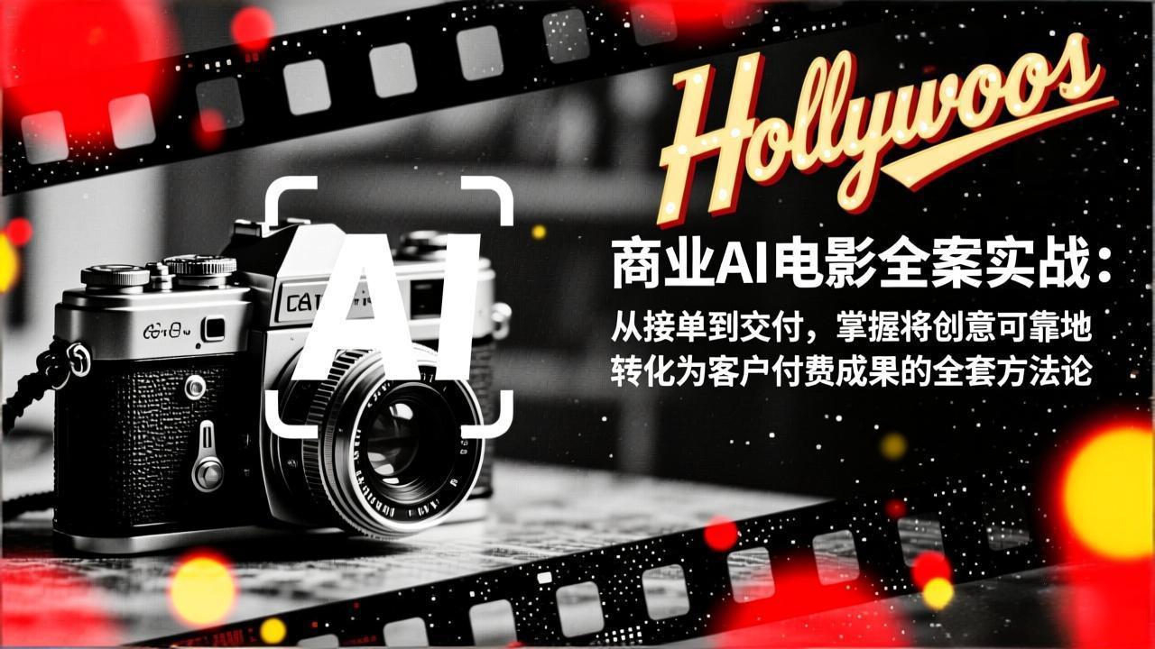 商业AI电影全案实战：从接单到交付，掌握将创意可靠地转化为客户付费成果的全套方法论-金鼎聊项目