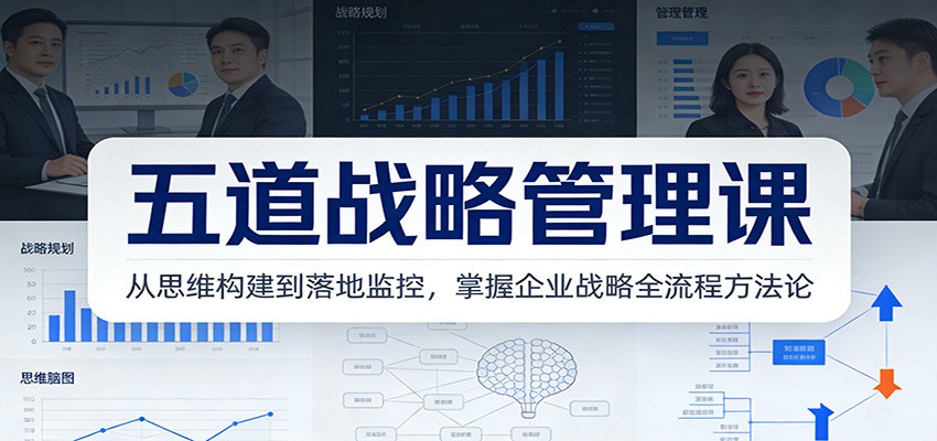 五道战略管理课：从思维构建到落地监控，掌握企业战略全流程方法论-金鼎聊项目