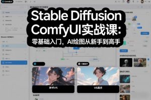 Stable Diffusion ComfyUI实战课：零基础入门，AI绘图从新手到高手-金鼎聊项目