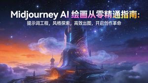 Midjourney AI绘画从零精通指南：提示词工程，风格探索，高效出图，开启创作革命-金鼎聊项目
