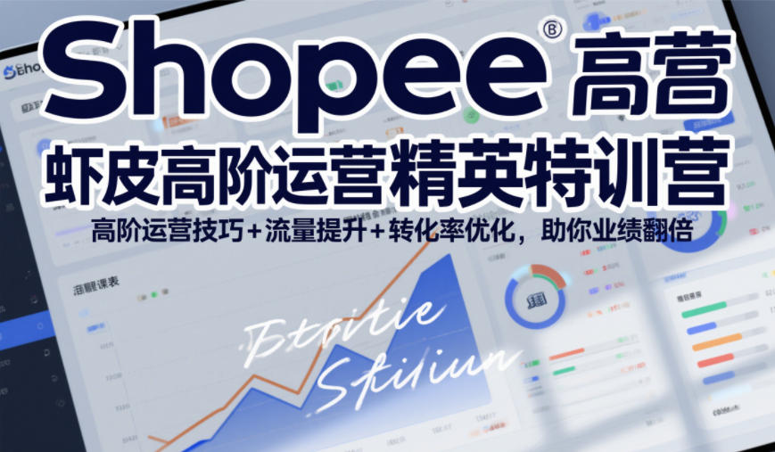 Shopee虾皮高阶运营精英特训营，高阶运营技巧+流量提升+转化率优化，助你业绩翻倍-金鼎聊项目