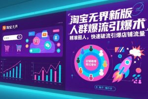淘宝无界新版人群爆流引爆术,精准圈人,快速破流引爆店铺流量-金鼎聊项目