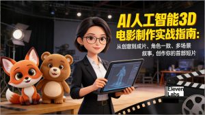 AI人工智能3D电影制作实战指南:从创意到成片、角色一致、多场景叙事,创作你的首部短片-金鼎聊项目