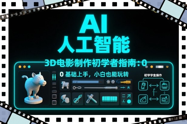 AI人工智能3D电影制作初学者指南：0基础上手，小白也能玩转-金鼎聊项目