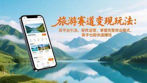 旅游赛道变现玩法:双平台引流、矩阵运营,掌握完整商业模式,新手也能快速赚钱-金鼎聊项目