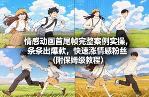 情感动画首尾帧完整案例实操，条条出爆款，快速涨情感粉丝(附保姆级教程)-金鼎聊项目