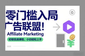 零门槛入局广告联盟！Affiliate Marketing初级实战课程，小白轻松上手-金鼎聊项目