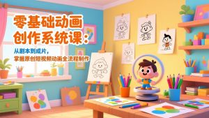 零基础动画创作系统课:从剧本到成片,掌握原创短视频动画全流程制作-金鼎聊项目