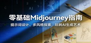 零基础Midjourney指南:提示词设计、多风格探索,玩转AI生成艺术-金鼎聊项目